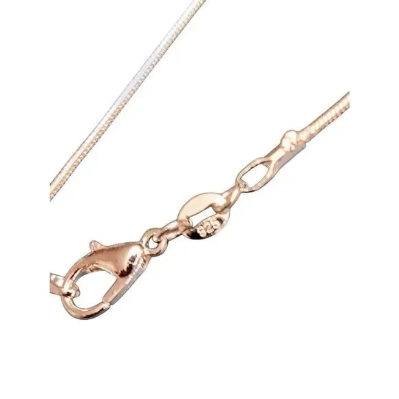 Mom Mother Sterling Silver 925 Heart Gem Pendant on Snake Rope Chain Necklace - Picture 7 of 14